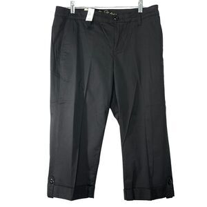 CJ by Cookie Johnson Care Womens Size 31 Black Chino Crop Pants BRAND NEW